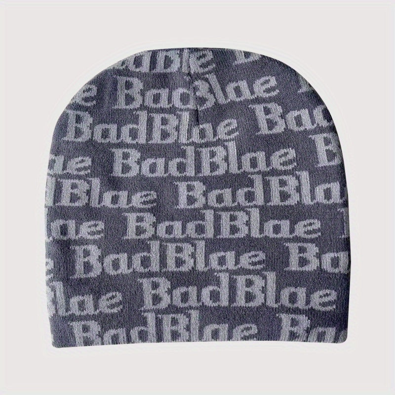Stylish Windproof Knit Beanie Hat Letter Embroidery Warm Ski Cold Hat