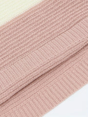 Block Knit Sweater Casual Crew Neck Long Sleeve Women's Clothing