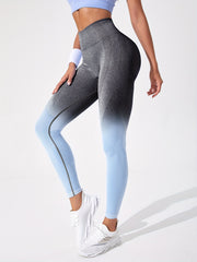 Gradient High Waist Yoga Leggings Fitness Pants