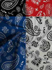 Paisley Print Block Hoodies Men Comfy Loose Hooded Pullover Mens Clothing