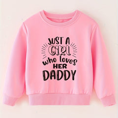 Daddy's Girl Letter Print Baby Sweatshirt