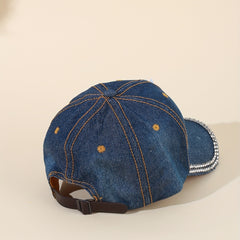 BlueWashed Sun Hat Faux Pearl Deer Bunny Butterfly Baseball Cap