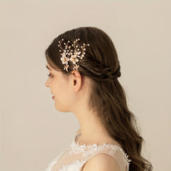 Vintage Faux Pearl Flower Hairpin Floral Hairpin Women's Hair Accessories