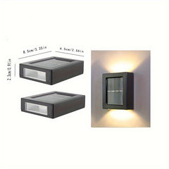 2LED Solar Wall Light Waterproof Outdoor Solar Garden Light