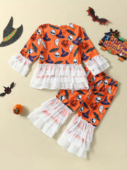 Kids Santa Gnomes Print Top & Pant Set
