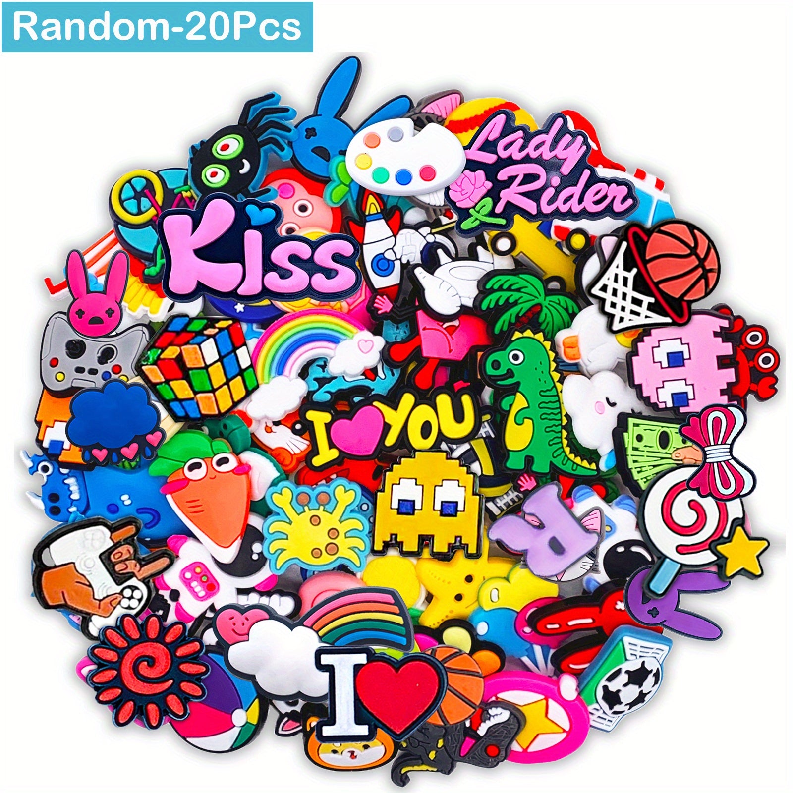 Random Shoe Charms With Different Designs Party Favor