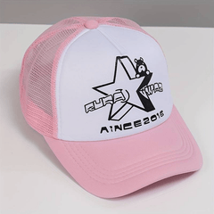 Star Bear Print Baseball Cap Mesh Trucker Hat Lightweight Casual Sports