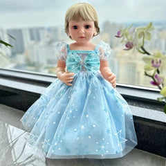 Silicone Realistic Baby Doll Girl Toy DIY Dressing Hair Styling