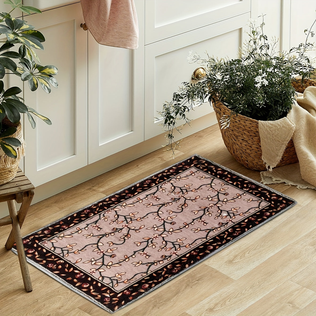 Cashmere Soft Hand-painted Flower Carpet 15.75x23.62in