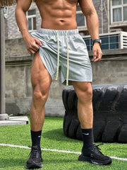 Men's Solid Loose Shorts w/ Pockets Drawstring Active Breathable Comfy
