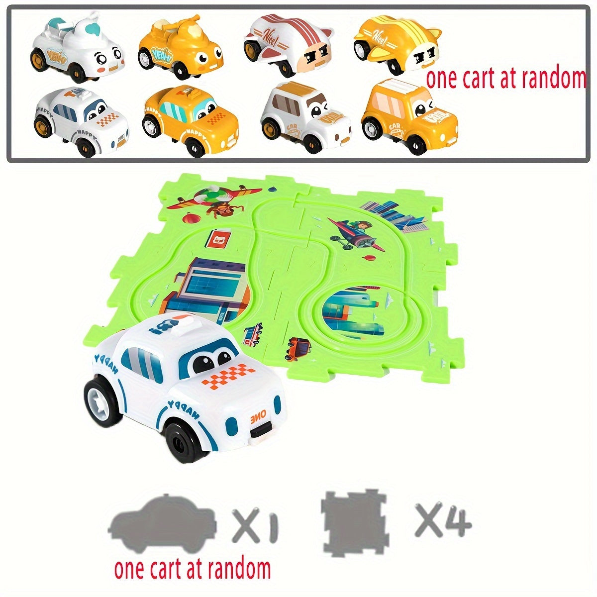 Rail Car Puzzle DIY Assembly Track Mosaic Map City Ocean Space Theme Puzzle