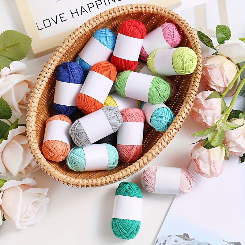 9pcs Multicolor Yarn Crochet Craft Yarn for Hand Knitting Crocheting 10g