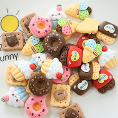 Animal Ear Hair Accessories Cake Ice Cream Keychain