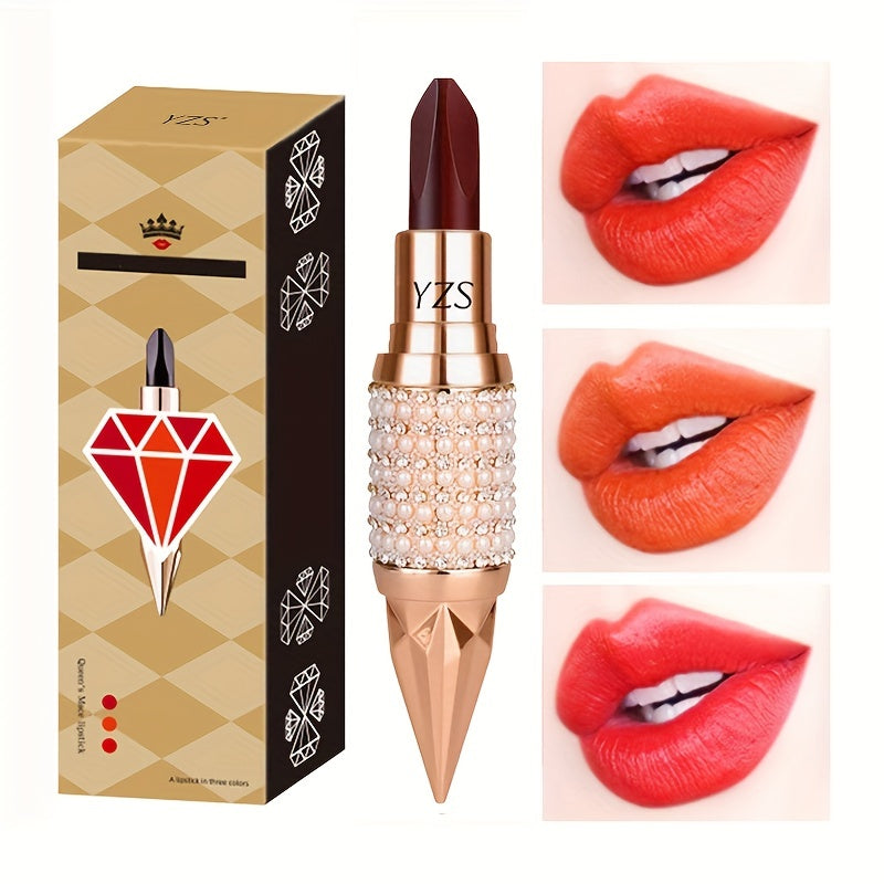 3-Piece Matte Lipstick Set, Long Lasting & Waterproof, Natural Contouring