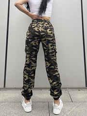 Y2K Camo Print Cargo Pants Streetwear Casual Pants