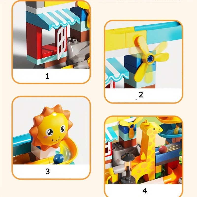 99pcs Large Particle Building Blocks Slide Toy DIY Brick Track Creative Set