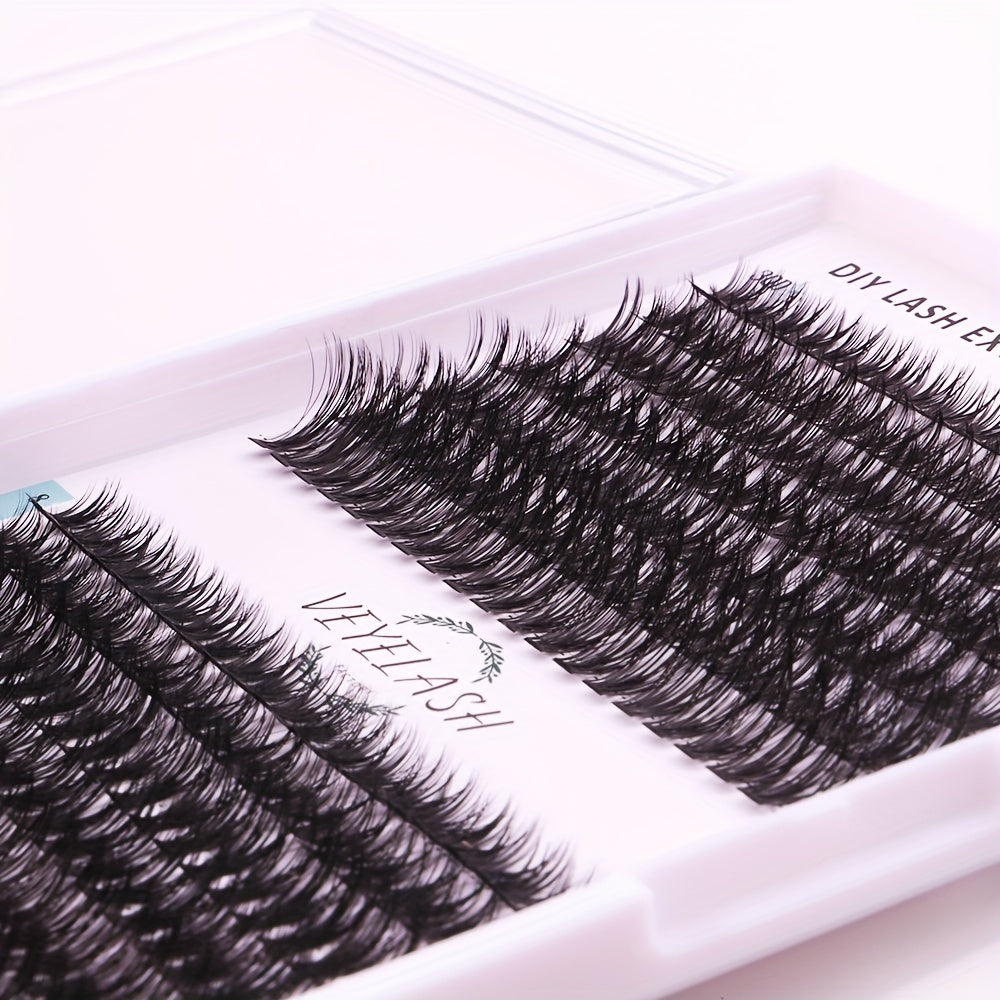 280pcs Wispy Cluster Lashes 8-16mm Mix Length Reusable False Eyelashes