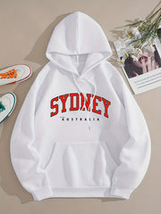 Casual Kangaroo Pocket Hoodie Drop Shoulder Drawstring