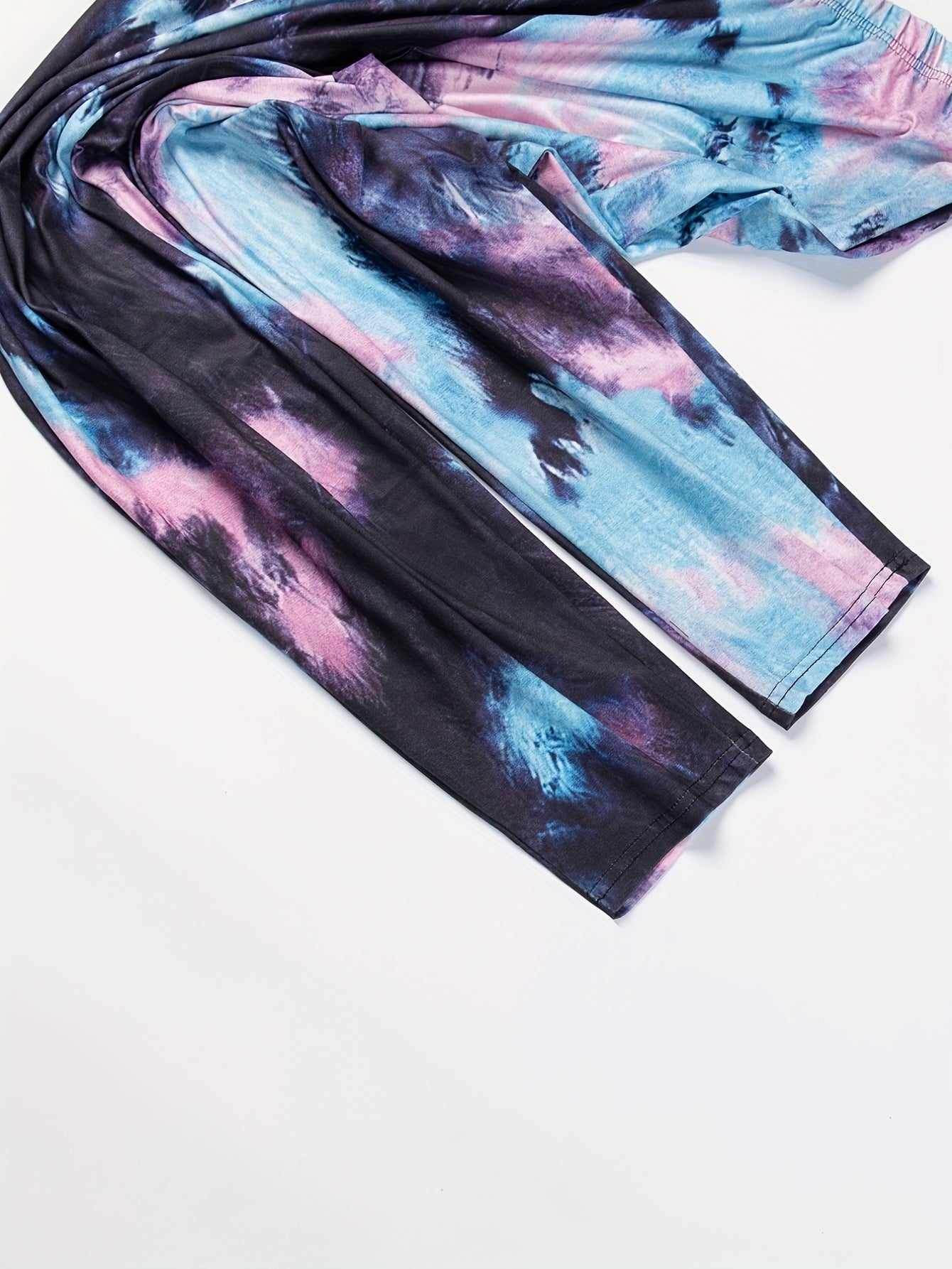 Tie Dye V Neck Tee & Pants Set