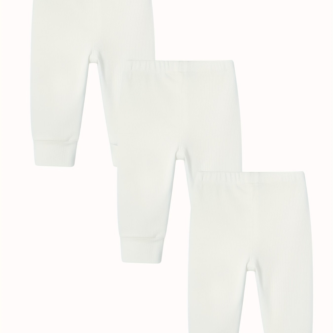 3pcs Toddler Baby Comfy Stretchy Cropped Pants