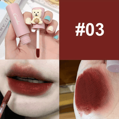 Bear Packed Velvet Matte Lipstick Blush Soft Matte Waterproof Lip Gloss