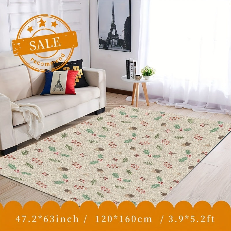 Christmas Tree Kitchen Rug Washable Christmas Door Mat Living Room Carpet