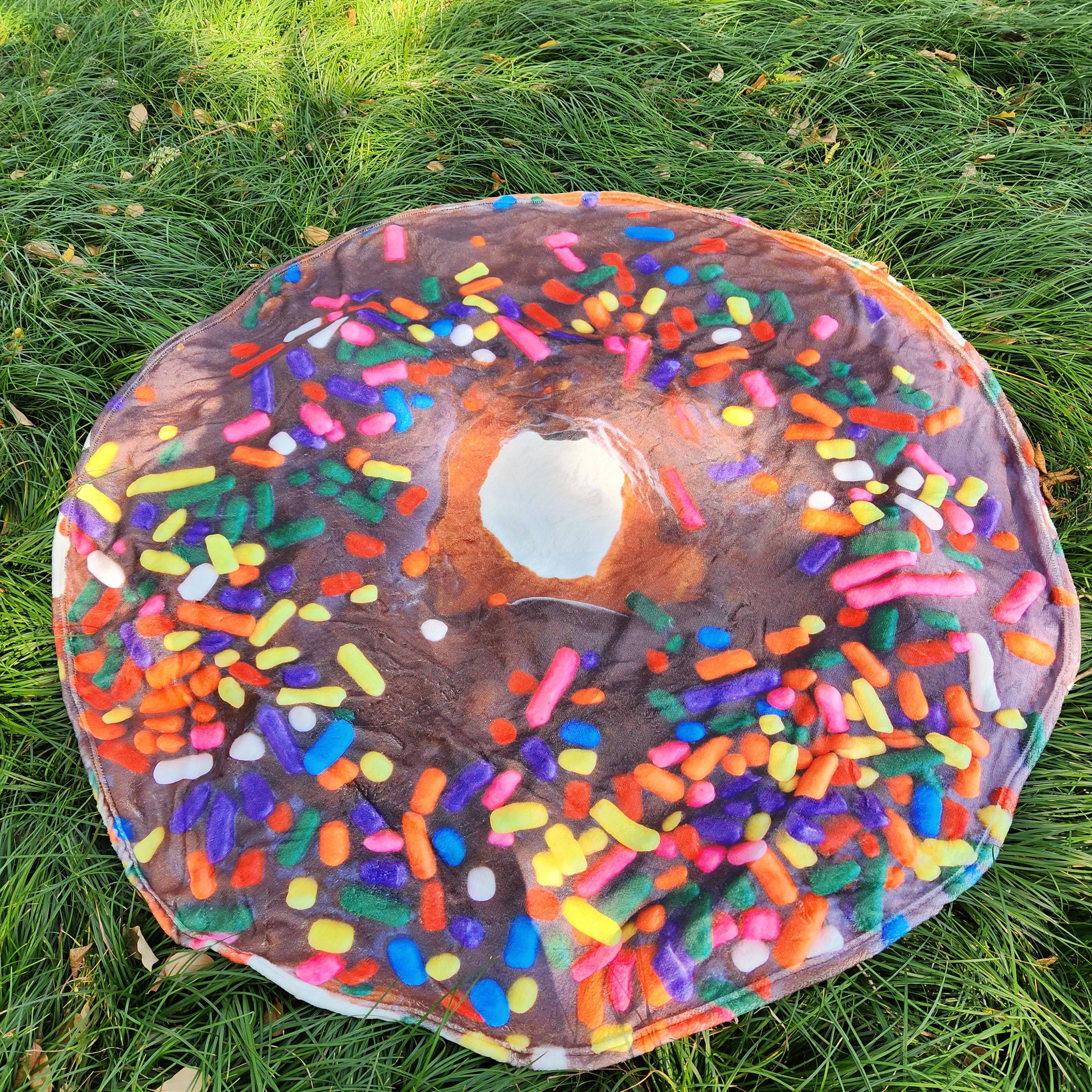 Soft and Warm Flannel Round Blanket Donut Throw Blanket