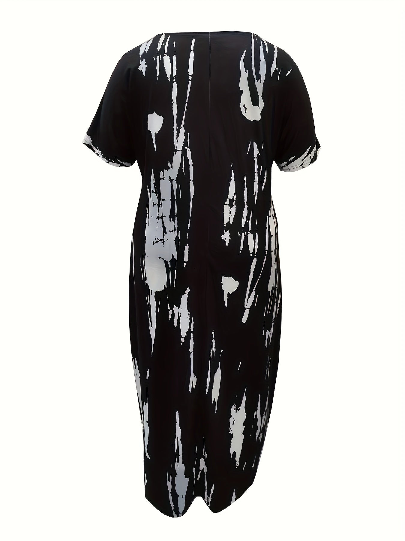 Tie Dye Batwing Sleeve Maxi Dress