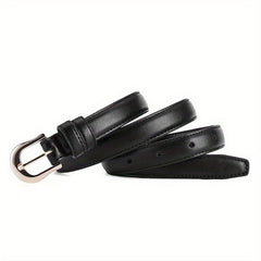 Men's Buckle Belts Car Suture Slim Belt for Trousers Jeans