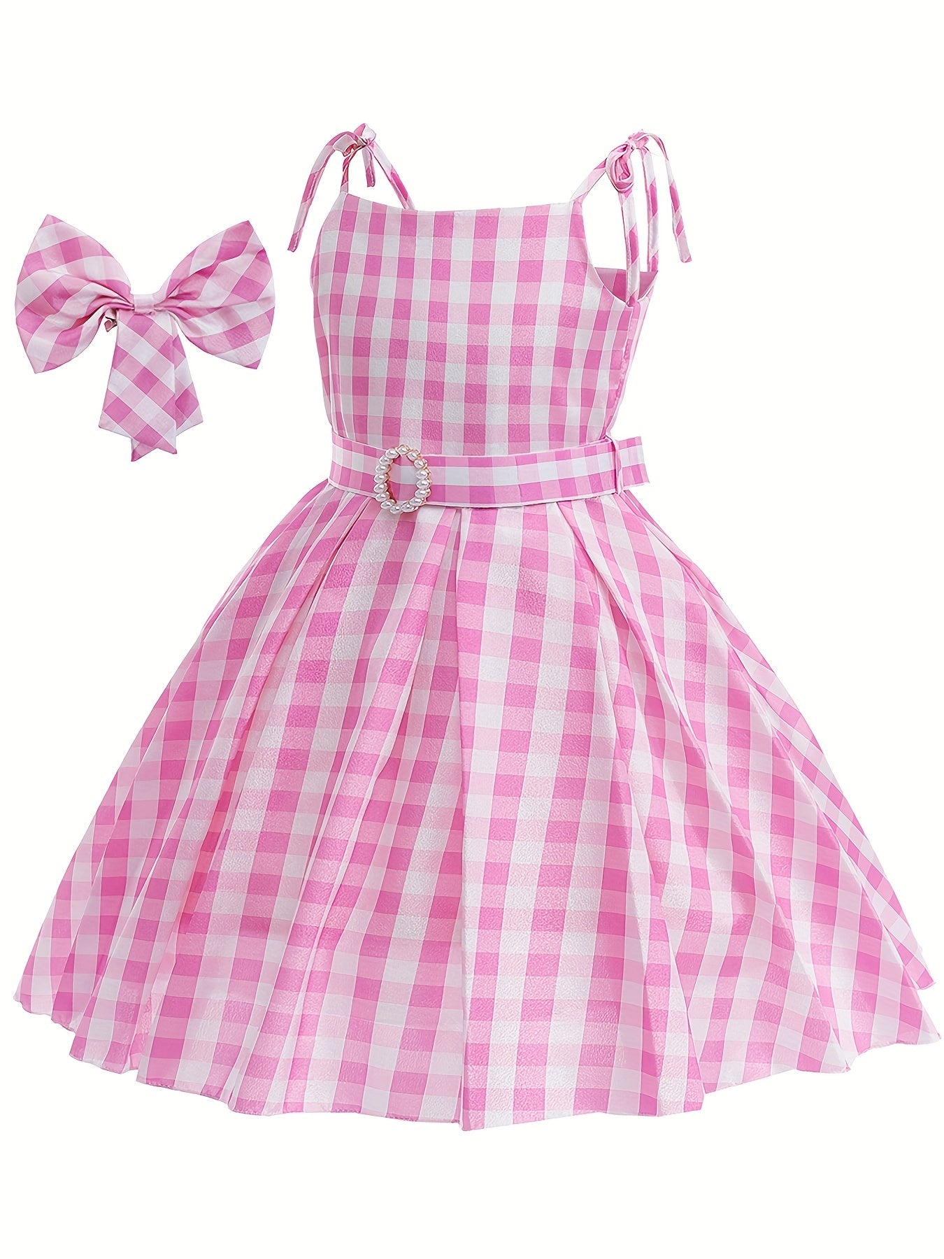 Girl's Plaid A-Line Dress for Cosplay & Dress-Up