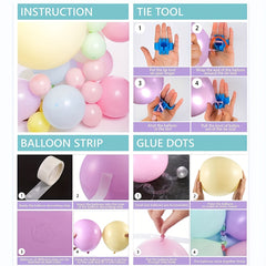 Ice Cream Balloon Garland Arch Pink Sprinkle Macaron Rainbow
