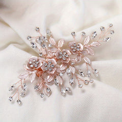Crystal Flower Hair Clip for Women