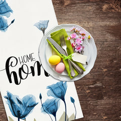 Polyester Table Runner Tulip Flower Decorative Kitchen Dinning Table Flag