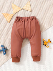 Baby Boy's Comfy Drawstring Pants Elastic Waist Trousers