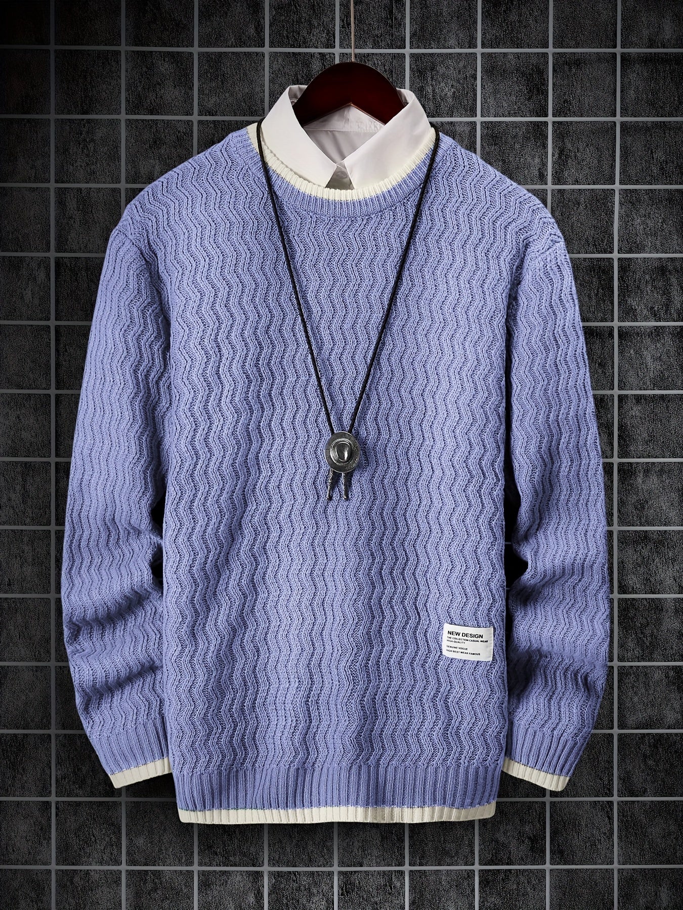 Men's Thermal Knit Pullover Sweater