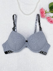 Letter Straps Push Up Bra Comfy & Adjustable