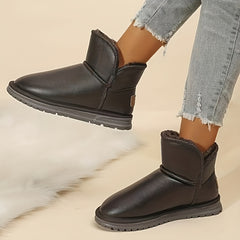 Fur Lined Thermal Soft Thick Sole Snow Shoes Winter Keep Warm Low Cut Waterproof