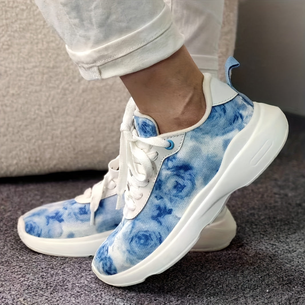 Women's Sky Print Casual Sneakers Anti Slip Lightweight Outdoor Work Shoes