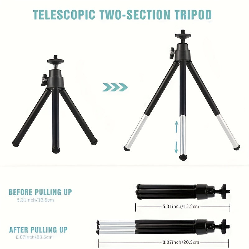 BAK4 Prism Monocular Telescope Smartphone Holder Tripod Adults Bird Watching