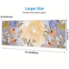 Flower Pattern Extended Mouse Pad for Enhanced Gaming Experience