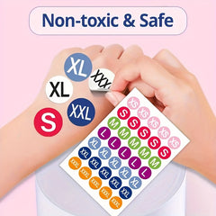 700pcs Self-adhesive Size Stickers for Shoes & Clothes, 20 Sheets