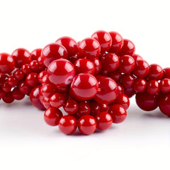 Red Coral Stone Round Loose Beads 4-12mm Spacer Beads DIY Jewelry Making