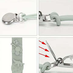 Pacifier Chain Link Stainless Steel Clip Anti Drop Chain
