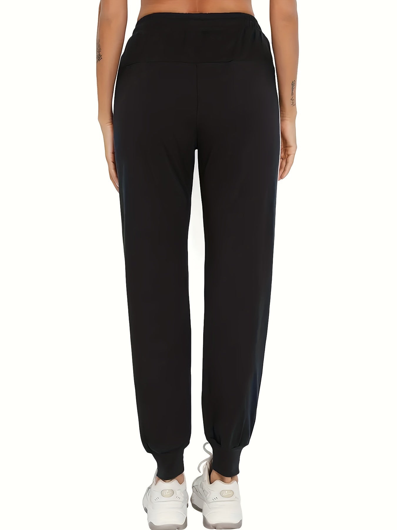 Women's Plus Striped Side Tie Waist Fitness Trousers