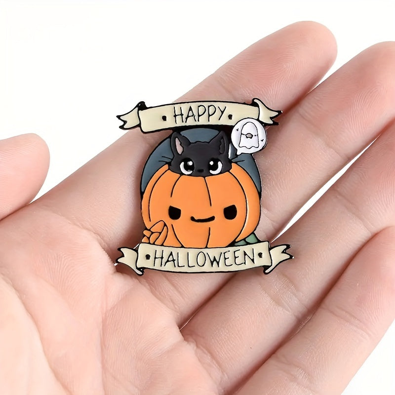 Halloween Ghost Brooch Enamel Punk Pumpkin Devil Badge Halloween Decorations