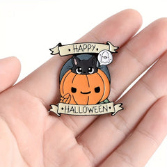 Halloween Ghost Brooch Enamel Punk Pumpkin Devil Badge Halloween Decorations