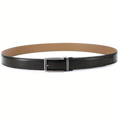 Men's Real Cowhide Leather Belt Brown Pin Buckle Middle Aged Youth
