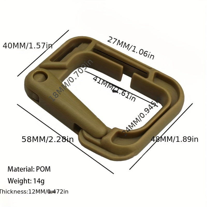 D-ring Buckle Carabiner Backpack Hanging Buckle For Outdoor Camping Hiking
