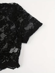 Floral Lace Lingerie Set Bra & Mesh Panties Sexy Underwear