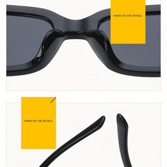 Rectangular Frame Sunglasses Hip Hop Street Style Eyewear